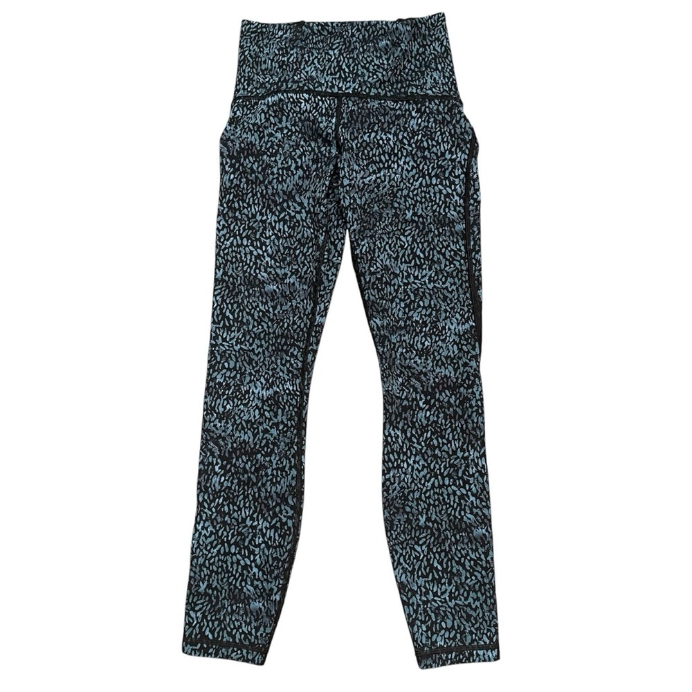 lululemon athletica Teal Speckle High-Rise Mesh Inset Leggings - Picture 5 of 9